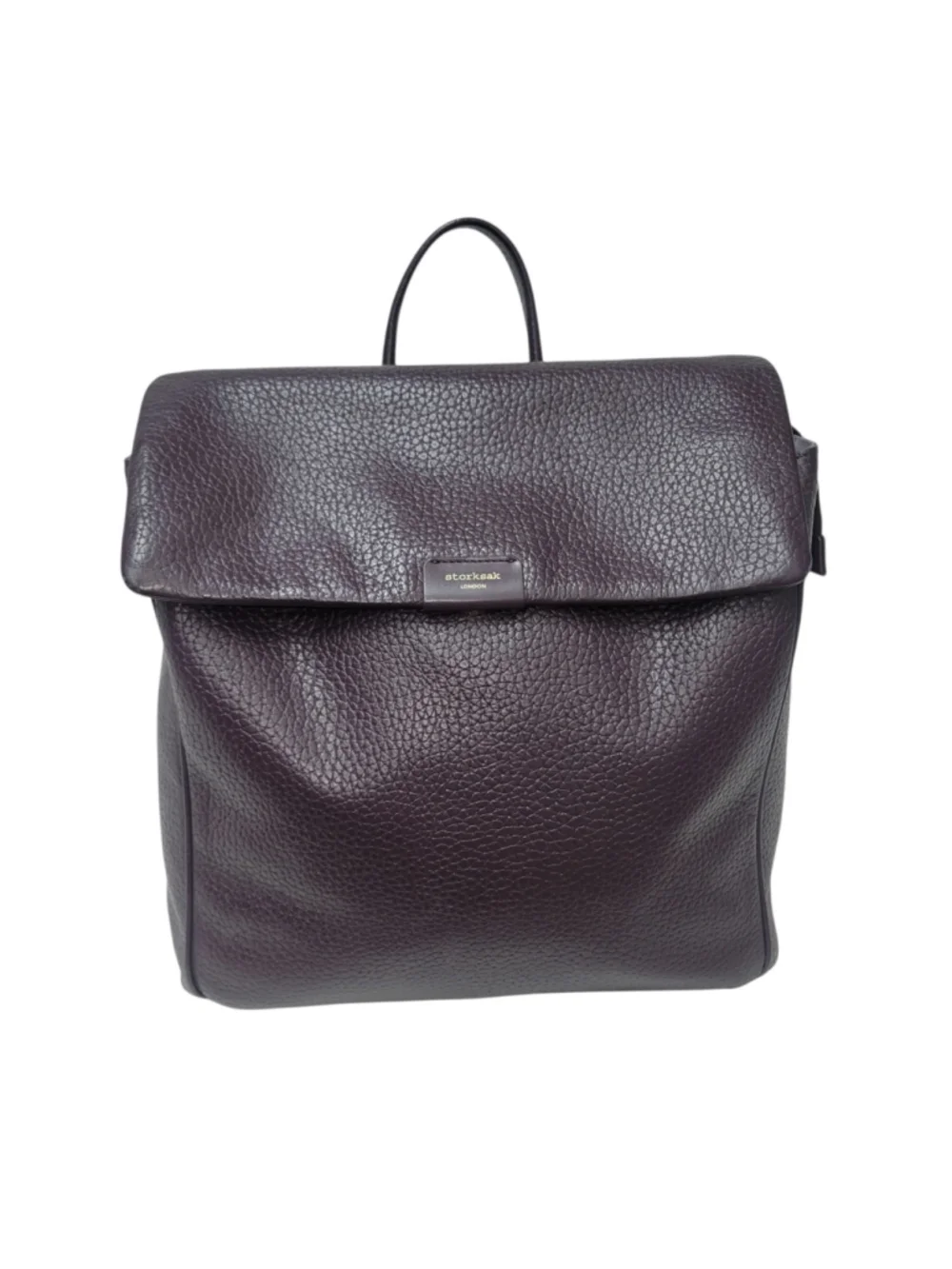 Storksak London St James Leather Burgundy Convertible Diaper Bag/Backpack Preown